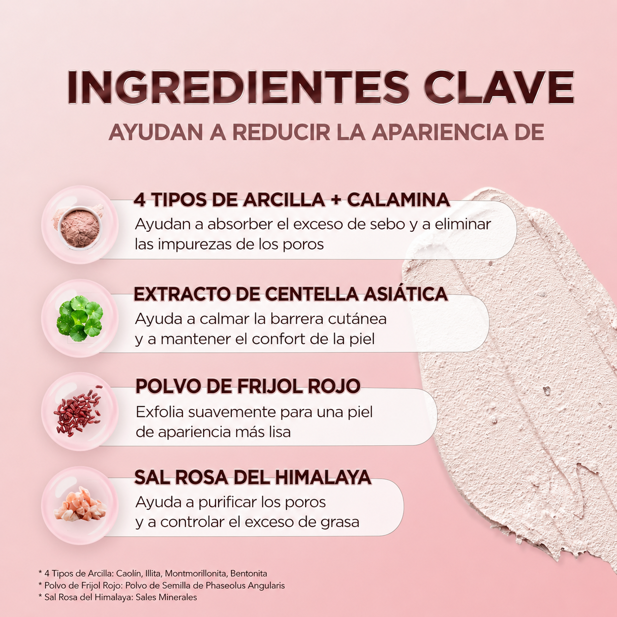 Máscara de Arcilla Rosa con Sal Rosa del Himalaya y Centella de Madagascar