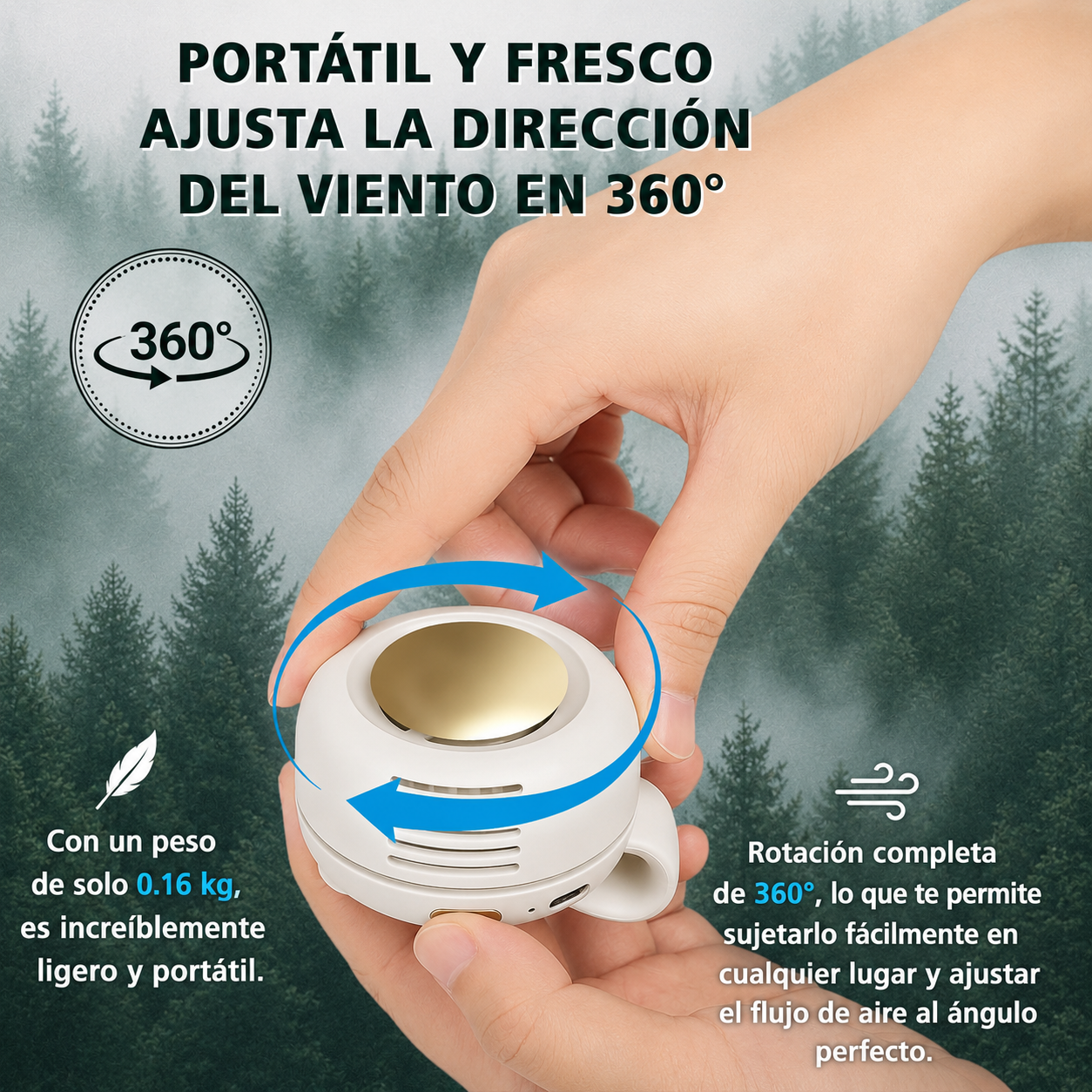 Ventilador portátil con clip
