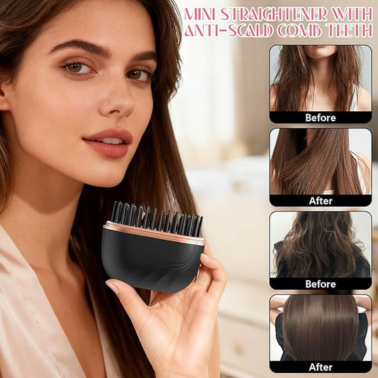 Mini cepillo alisador para el cabello