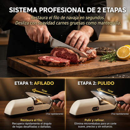 Afilador de cuchillos eléctrico inalámbrico