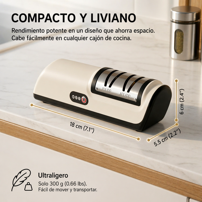 Afilador de cuchillos eléctrico inalámbrico