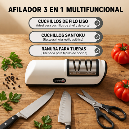 Afilador de cuchillos eléctrico inalámbrico
