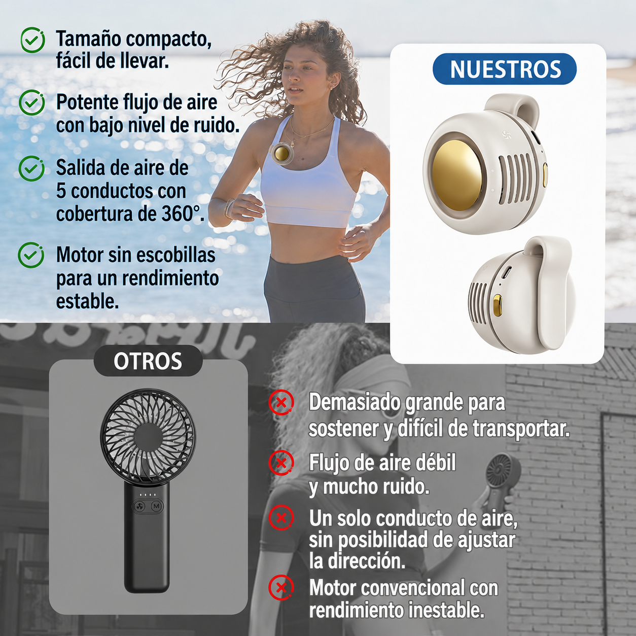 Ventilador portátil con clip