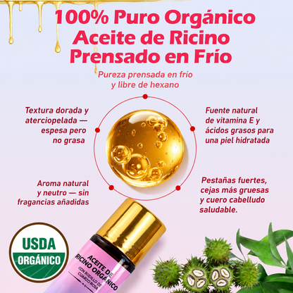 Aceite de Ricino Orgánico Premium