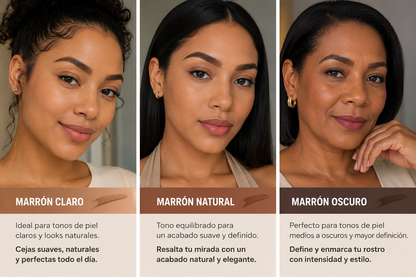 Cejas Perfectas y Aspecto Natural | Kit de Sello y Plantillas